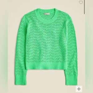 J. Crew Vibrant Green Crew Neck Sweater